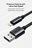 Кабель зарядний Baseus USB — Lightning 2.4 A Fast Charging Cable for iPhone 1 м Black (CAJY010701), фото 3