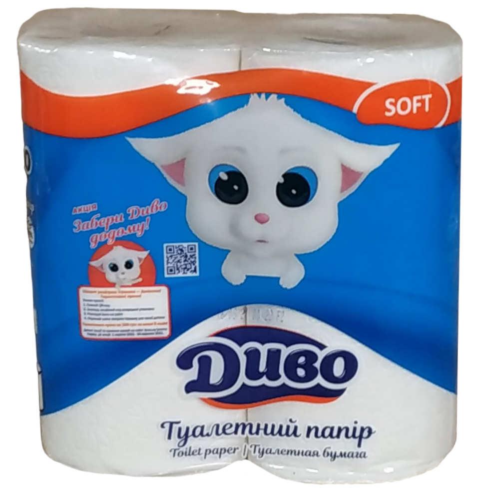 Туалетний папір "Диво", 4 рулона в упаковці, фото 1