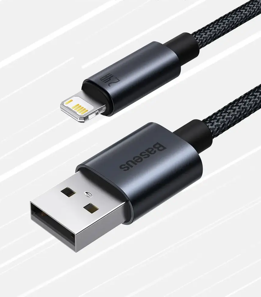 Кабель зарядний Baseus USB — Lightning 2.4 A Fast Charging Cable for iPhone 1 м Black (CAJY010701)