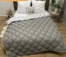 Ковдра холофайбер сірий+світлосірий   - двоспальна