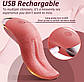 Вібратор з нагріванням у формі язика для клітора vibrator hot tongue, 10 режимів, USB заряджання, 11,2 х3, 7 см., фото 2