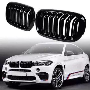 Решітка радіатора BMW (БМВ) X5 X6 series F15 F16 2013 - 2018 року Глянець 2 ребра Ніздрі BMW F15 F16 2013 - 2018, фото 1