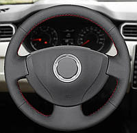 Чохол-оплетка з шкіри на кермо Renault Logan 1,Sandero/Clio, Lada , Nissan Almera