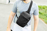 Повседневная нагрудная мужская сумка кросс боди Lids классический слинг через плечо тканевой черный