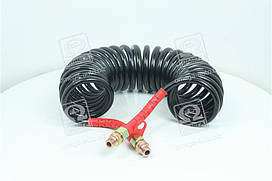 Шланг витий М16x1,5 (чорний, червоний наконечник) 7 м. (RIDER) RD 01.01.45