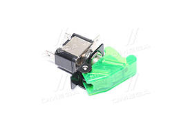 Тумблер 2 - х позиц. 2 контакту з підсвічуванням зелений з кришкою (DECARO) DEC.2.2.T1 GR