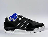 Мужские кроссовки демисезон Adidas Forum Jeremy Scott кожа/замша черные р 41-46