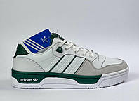 Чоловічі кросівки демісезон Adidas Forum Jeremy Scott шкіра/замша білі/беж/оливковий р 42