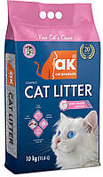 Наполнитель для кошачьего туалета AK Cat Compact Cat LITTER бентонитовый комкующийся детская присыпка 10 кг