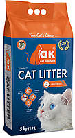 Наполнитель для кошачьего туалета AK Cat Compact Cat LITTER бентонитовый комкующийся натуральный 5 кг