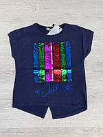 Футболка для дівчинки ALG 69435 110 см Синій