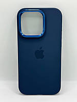 Чохол Silicone case Full (Metal Frame and Buttons) for iPhone 13 Pro Midnight blue