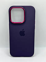 Чохол Silicone case Full (Metal Frame and Buttons) for iPhone 14 Pro Elderberry