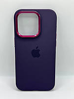 Чохол Silicone case Full (Metal Frame and Buttons) for iPhone 13 Pro Elderberry