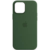 Чохол Silicone case (AAA) full with Magsafe для Apple iPhone 13 Pro Max (6.7") (Зелений / Eucalyptus) 51176