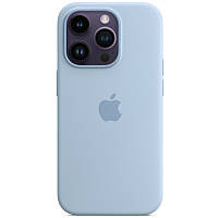 Чохол Silicone case (AAA) full with Magsafe для Apple iPhone 14 Pro (6.1") (Блакитний / Sky) 57031