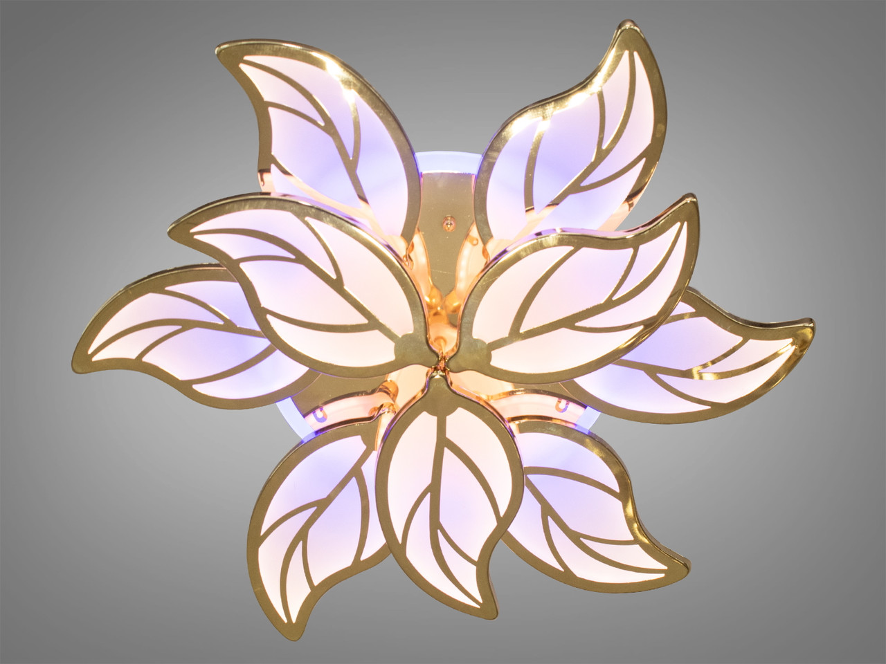 LED люстра для залу в стилі модерн, колір золото, 140 W на 20 м2 8028-6+3G-LS, фото 1