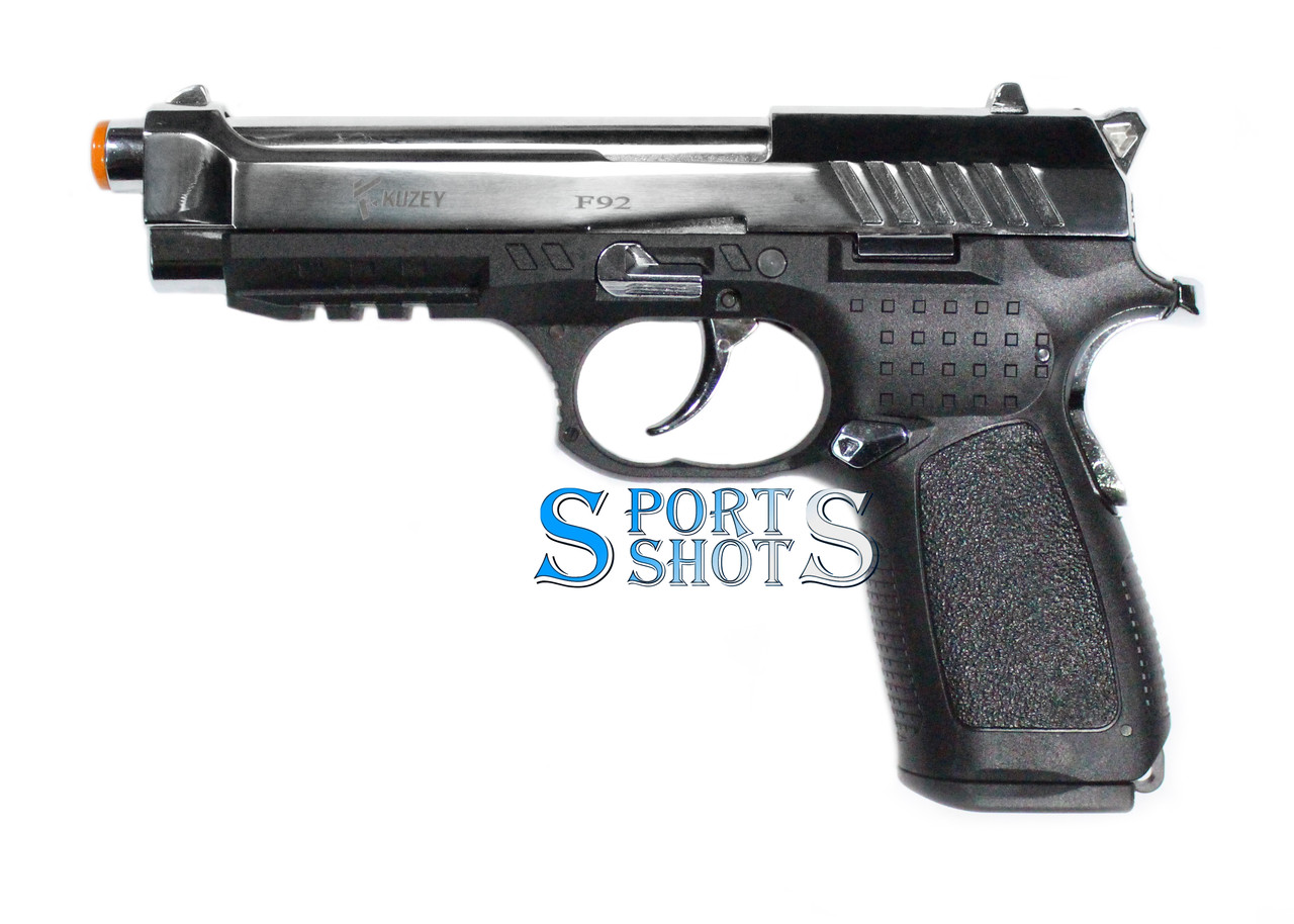 Стартовый пистолет Kuzey 911 SX black, дерев'яні ручки, с доп. магазином (Colt 1911) JGR
