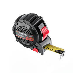 Рулетка з металевим полотном покритим нейлоном і магнітами на зачепі 8м * 25мм STORM INTERTOOL MT-0828