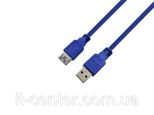 Кабель ProLogix (PR-USB-P-11-30-18m) USB 3.0 AM/AF, синій, 1.8 м