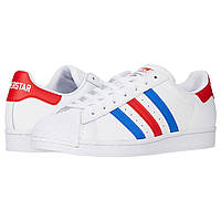 Кроссовки Adidas Superstar White/Blue/Team Red Доставка з США від 14 днів - Оригинал