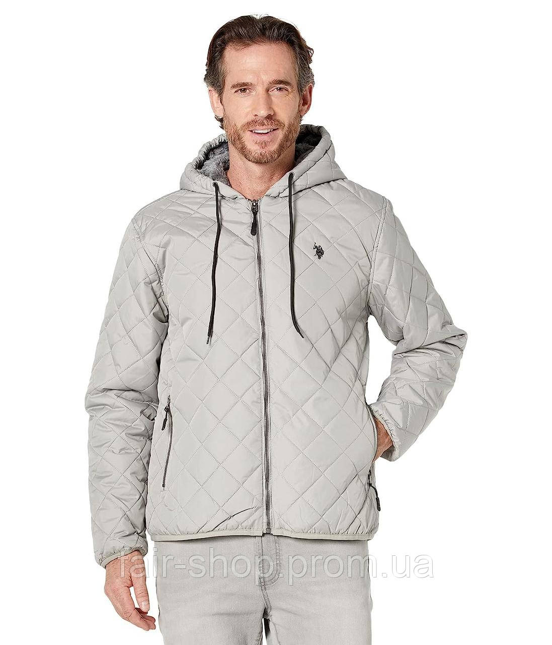 Куртка U.S. POLO Diamond Quilt Jacket Vapor Gray, оригінал. Доставка від 14 днів