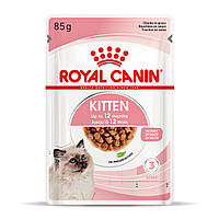 Royal Canin Kitten Gravy (Роял Канін Кіттен) вологий корм шматочки в соусі для кошенят до 12 міс. 85 г х 12 шт