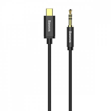 Cable AUX Baseus Yiven Type-C to 3.5 mini jack (1.2m) black, фото 1