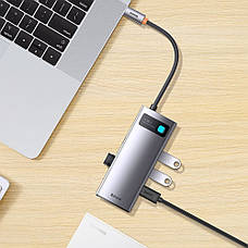 USB-Хаб Baseus Metal Gleam Series 4-in-1 (4xUSB3.0) gray, фото 4