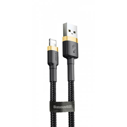 Кабель Baseus Cafule Lightning 2.4A (1m) gold/black, фото 1