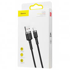 Кабель Baseus Cafule Lightning 2.4A (0.5m) red/black, фото 3