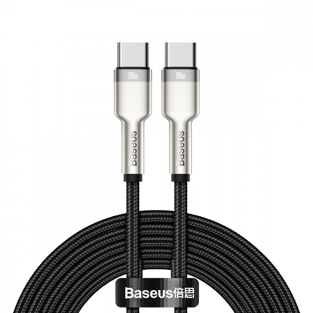 Кабель Baseus Cafule Metal Type-C to Type-C 100W (2m) black