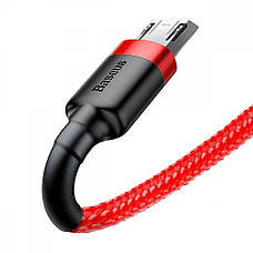 Кабель Baseus Cafule Micro USB 1.5A (2m) red, фото 5