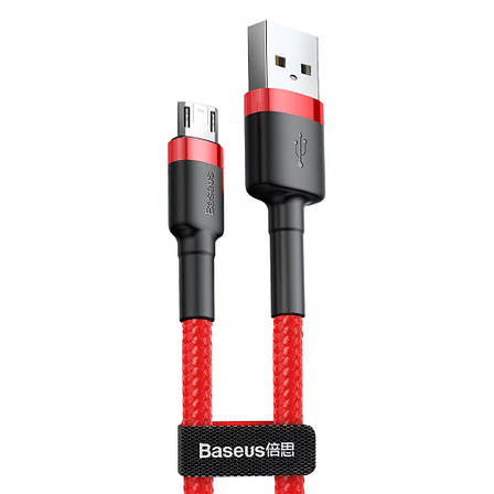 Кабель Baseus Cafule Micro USB 1.5A (2m) red, фото 1