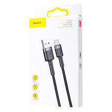 Кабель Baseus Cafule Type-C 2A (3m) gray/black, фото 3