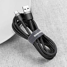 Кабель Baseus Cafule Type-C 2A (3m) gray/black, фото 4