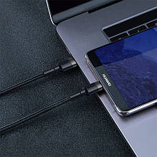 Кабель Baseus Cafule Type-C to Type-C PD 2.0 60W (1m) gray/black, фото 4