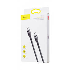 Кабель Baseus Cafule Type-C to Type-C PD 2.0 60W (2m) gray/black, фото 2