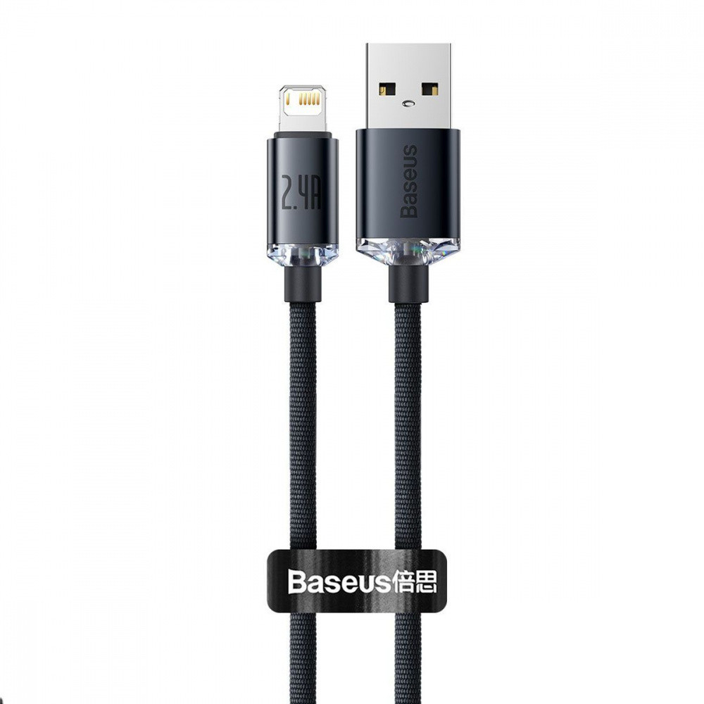 Кабель Baseus Crystal Shine Series Lightning 2.4A (2m) black