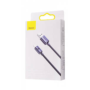 Кабель Baseus Crystal Shine Series Type-C 100W (2m) purple, фото 3