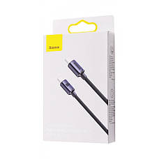 Кабель Baseus Crystal Shine Series Type-C to Type-C 100W (1.2m) purple, фото 3