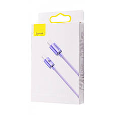 Кабель Baseus Crystal Shine Series Type-C to Type-C 100W (2m) blue, фото 3
