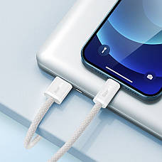 Кабель Baseus Dynamic Series Fast Charging Lightning 2.4A (1m) white, фото 3