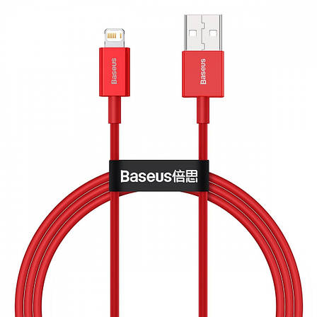 Кабель Baseus Superior Series Fast Charging Lightning 2.4A (1m) red, фото 1