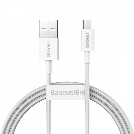 Кабель Baseus Superior Series Fast Charging Micro USB 2A (1m) white, фото 1