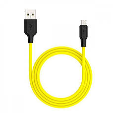 Кабель Hoco X21 Plus Silicone Micro USB (1m) black/orange, фото 6