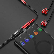 Перехідник AUX Baseus L41 Type-C to Type-C + 3.5 mm black, фото 3