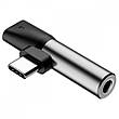 Перехідник AUX Baseus L41 Type-C to Type-C + 3.5 mm black, фото 6