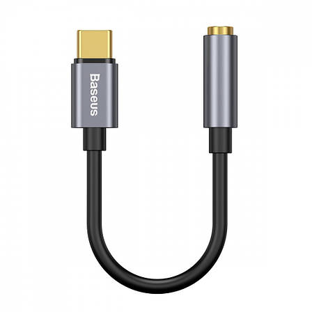 Перехідник AUX Baseus L54 Type-C to 3.5 mm gray, фото 1