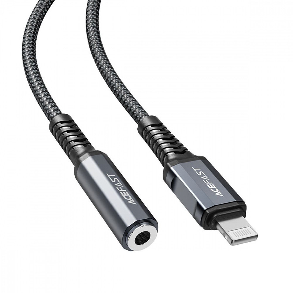 Переходник Acefast C1-05 Lightning to 3.5mm gray